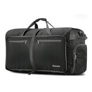 Gray Honeycomb Gonex 100L Foldable Travel Duffle Bag with Shoes Compartment